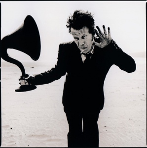 Tom Waits trying to find his sound from Tomwaits.com by Anton Corbijn